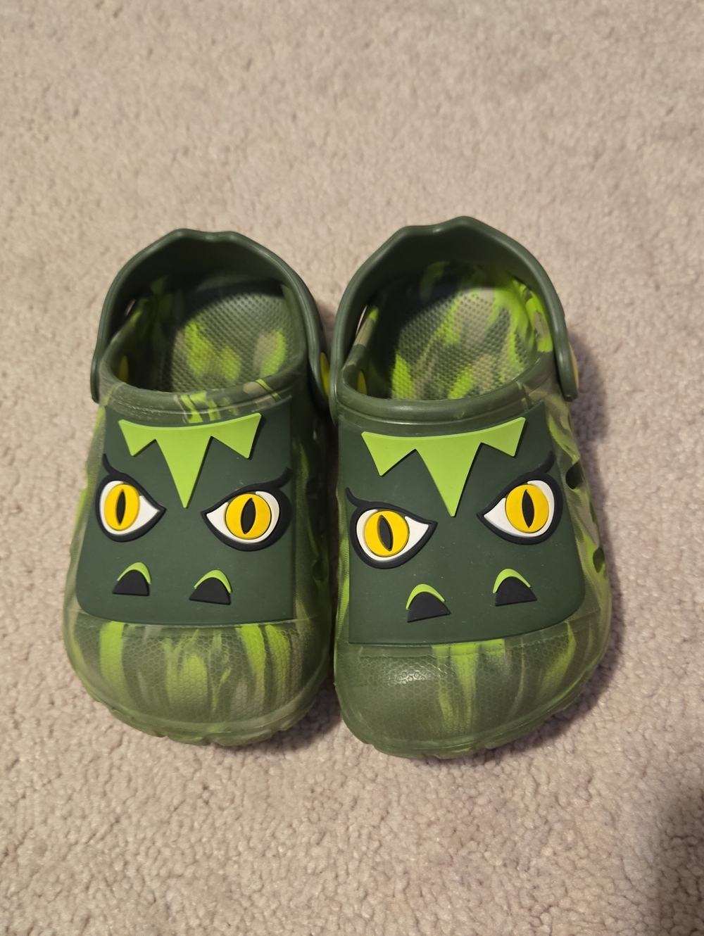 Kids Green Gator Clog Shoes - Fun Slip-On Footwear